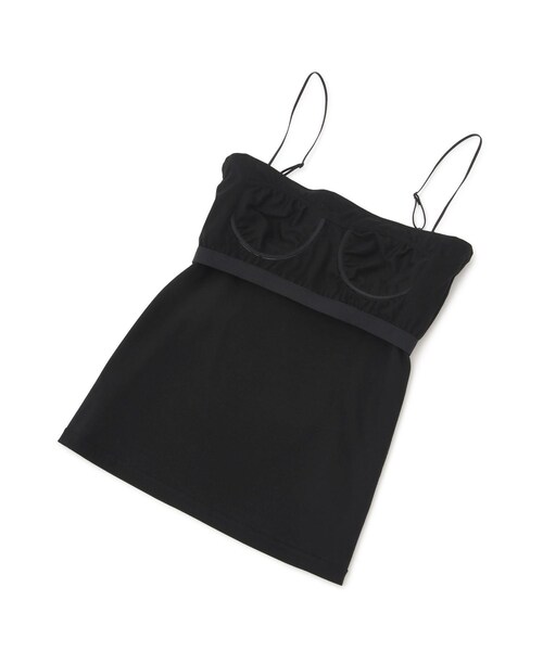 ROPE'（ロペ）の「【Lala Vie(ララヴィ)】別注カップ付きキャミソール(巾着付き)/イージーケア（キャミソール・レディース・ブラック/ホワイト・F）」の4枚目の写真