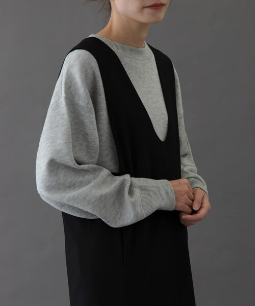 URBAN RESEARCH DOORS(アーバンリサーチドアーズ)の「FORK&SPOON ダブルフェイスクルーネックニット(ニット/セーター・レディース・OFF/TOP GRAY/BLUE・1)」の18枚目の写真