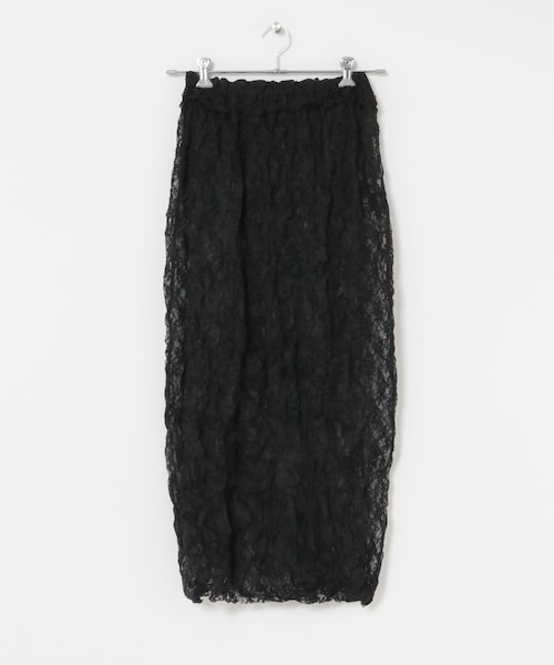 URBAN RESEARCH(アーバンリサーチ)の「TanC TOKYO CRUSHED LACE GATHER SKIRT(スカート・レディース・WHITE/BLACK・Free)」の2枚目の写真