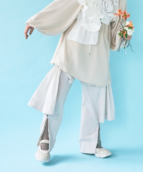 THE GOODLAND MARKET（ザグッドランドマーケット）の「old honey　57℃ pants（その他パンツ・レディース・white/black・FREE）」の3枚目の写真