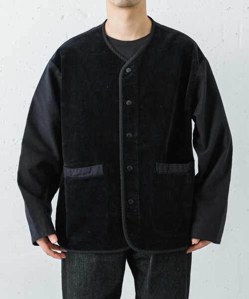 URBAN RESEARCH（アーバンリサーチ）の「PORTER CLASSIC　MLSKN HYBRID CARDIGN（カーディガン/ボレロ・メンズ・BLACK・2/3）」の5枚目の写真