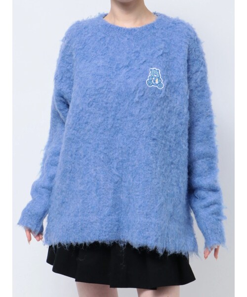 CALNAMUR（カルナムール）の「【Care Bearsコラボ】EMBLEM BRUSHED BIG KNIT（ニット/セーター・レディース・ピンク/オレンジ/ブルー/パープル/アイボリー・F）」の9枚目の写真