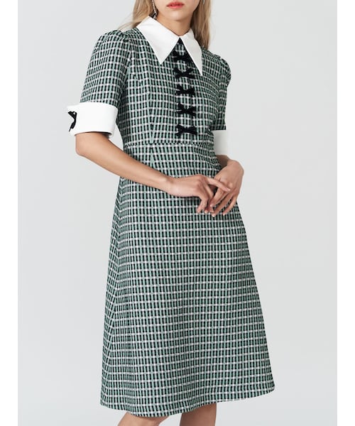 PAMEO POSE（パメオポーズ）の「Black Bow Dress（ワンピース・レディース・グリーン・S/M）」の21枚目の写真