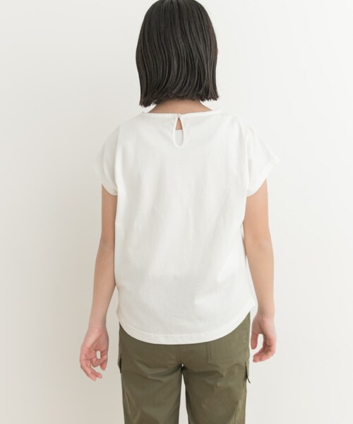 URBAN RESEARCH DOORS(アーバンリサーチドアーズ)の「『親子リンク』add fabrics防汚Tシャツ(KIDS)(その他トップス・キッズ・ORANGE/WHITE・105/120/135/150)」の17枚目の写真