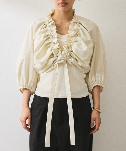 ADAM ET ROPE'(アダムエロペ)の「【サステナブル】ブラウスセットタンクトップ(シャツ/ブラウス・レディース・ブラック系/キナリ系・F)」の17枚目の写真