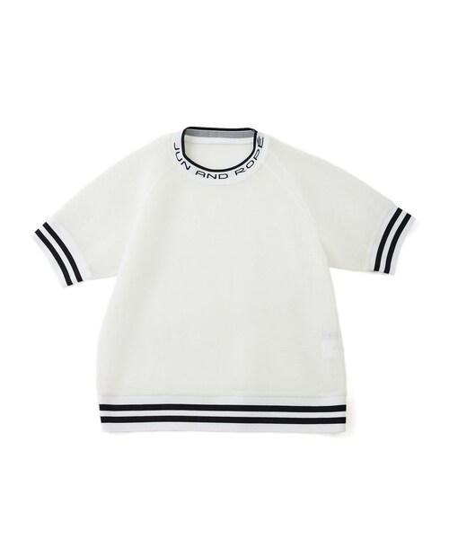 ROPE'（ロペ）の「ダブルメッシュ半袖プルオーバー/セットアップ対応（Tシャツ/カットソー・レディース・ブラック/ホワイト・L/M/S/XL）」の3枚目の写真