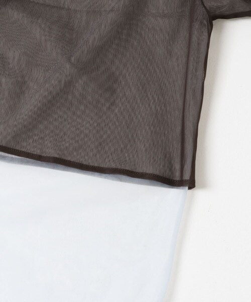 KBF（ケイビーエフ）の「チュールレイヤードシャツ（シャツ/ブラウス・レディース・GRYck×GRY/PINK×GRAY/BRN×BLUE/BRNck×BEG・one）」の21枚目の写真