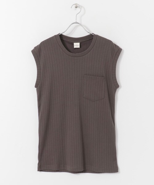 URBAN RESEARCH（アーバンリサーチ）の「SECOND LAYER　INTERLOCK S/L T-SHIRTS（タンクトップ・メンズ・BROWN・M/L）」の2枚目の写真
