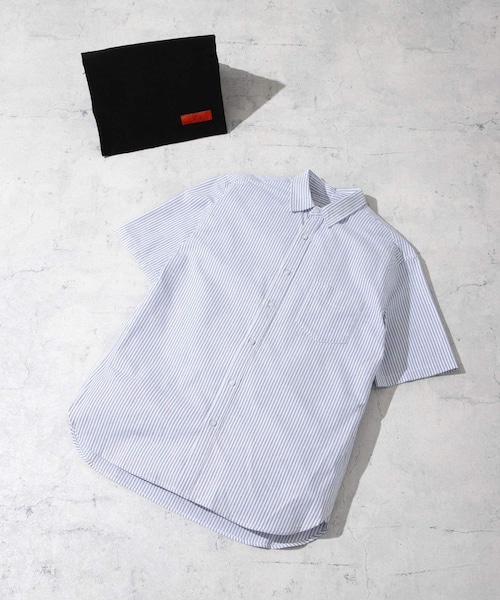 URBAN RESEARCH ROSSO（アーバンリサーチロッソ）の「『抗菌/消臭』『XXLサイズあり』ハイパフォーマンスオックス半袖シャツ（シャツ/ブラウス・メンズ・SAX/WHITE/GRAY/BLACK/INDIGO/SAX STRIPE/GRY STRIPE/NAVY CHECK/BLK CHECK/BLK WATCH/NAVY・S/M/L/XL/XXL）」の7枚目の写真