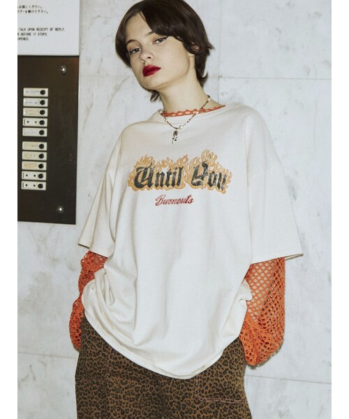 jouetie（ジュエティ）の「ファイヤーロゴBIGTシャツ（Tシャツ/カットソー・レディース・オフホワイト/ブラック/グリーン/アイボリー・M）」の19枚目の写真