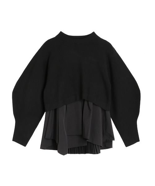 新品未着用品 ELENDEEK BACK PLEATS LAYERED KT ELENDEEK（エレンディーク）の「BACK PLEATS LAYERED KT（ニット