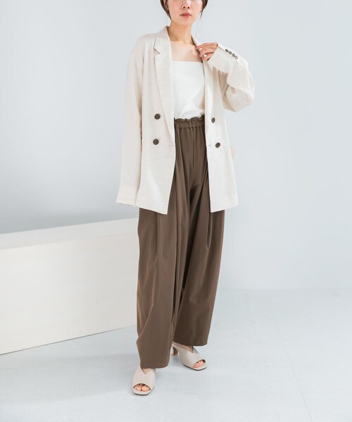 URBAN RESEARCH ROSSO（アーバンリサーチロッソ）の「ELENDEEK　EASY TUCK COCOON PANTS（その他パンツ・レディース・O.WHT/BLK/MNT/BRN・1/2）」の21枚目の写真
