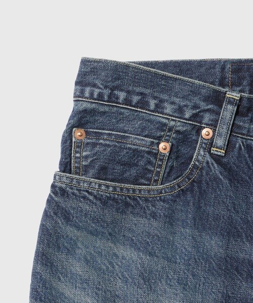 ADAM ET ROPE'(アダムエロペ)の「【blurhmsROOTSTOCK/ブラームスルーツストック】13.5oz Denim Pants Classic USED(デニムパンツ・メンズ・ブルー系・2/3/4)」の6枚目の写真