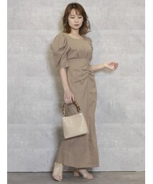dazzlin | コットンタックボリュームショルダーワンピース(ワンピース)