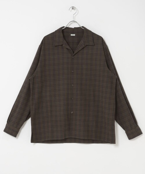 URBAN RESEARCH(アーバンリサーチ)の「A PRESSE Silk Nep Loop Collar Shirts(シャツ/ブラウス・メンズ・BROWN・2/3)」の2枚目の写真
