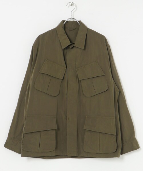 URBAN RESEARCH（アーバンリサーチ）の「blurhmsROOTSTOCK　OX Combat Tropical Jacket（ミリタリージャケット・メンズ・Black/K.Brown・3/4）」の16枚目の写真