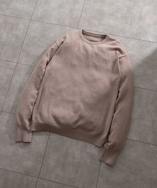 ITEMS URBANRESEARCH（アイテムズ アーバンリサーチ）の「カシミヤ×コットンクルーネックセーター（ニット/セーター・メンズ・GRY/BRD/MOC/BLK・M/L）」の3枚目の写真