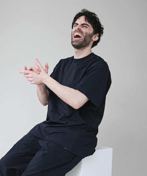 EKAL（エカル）の「『吸水速乾/UVカット』DRY OUT SHORT-SLEEVE T-SHIRTS（Tシャツ/カットソー・メンズ・ホワイト/ネイビー/サルチャ/ブラウンカーキ/ダークプラム・M/L）」の4枚目の写真