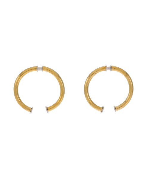 UN3D.（アンスリード）の「W PARTS RING PIERCE（ピアス（両耳用）・レディース・ネイビー/ブラウン/シルバー/ゴールド・F）」の7枚目の写真