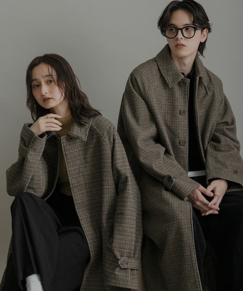 SENSE OF PLACE by URBAN RESEARCH(センスオブプレイスバイアーバンリサーチ)の「『ユニセックス』バルマカーンルーズコート(テーラードジャケット・メンズ・BLACK/D.BROWN/BEIGE/BRN×CHA・M/L)」の3枚目の写真