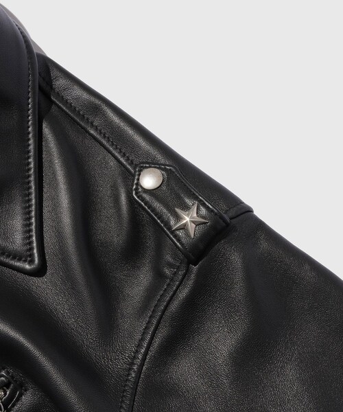 ADAM ET ROPE'(アダムエロペ)の「《別注》【Schott×MARKAWARE/ショット×マーカウェア】EX ONESTAR MW(ライダースジャケット・メンズ・ブラック・1/2/3)」の15枚目の写真