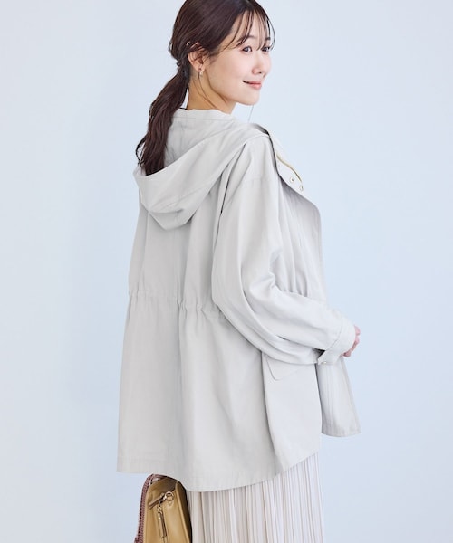 ROPE' PICNIC（ロペピクニック）の「ミドル丈マウンテンパーカー スプリングコート/花粉ガード・撥水（マウンテンパーカー・レディース・チャコール/ライトグレー/ダークブラウン/ネイビー・F）」の19枚目の写真