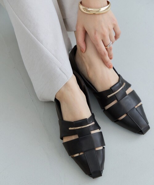 VIS（ビス）の「グルカフラットシューズ（パンプス・レディース・ブラック/キナリ/ブラウン系・L/M/S）」の11枚目の写真