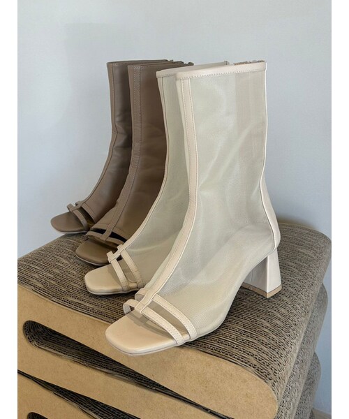 dazzlin（ダズリン）の「メッシュシアーローブーツ（ブーツ・レディース・ブラック/ブラウン/ベージュ/モカ・M/L）」の9枚目の写真
