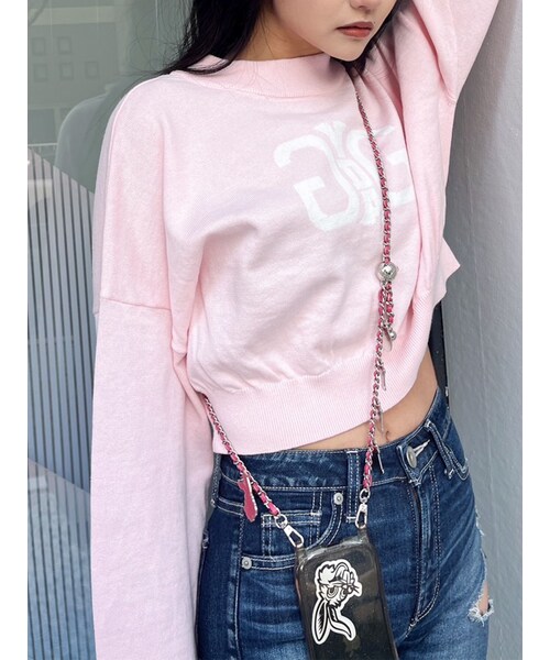 GYDA（ジェイダ）の「GYDA original charmスマホショルダ―（その他雑貨・レディース・オフホワイト/ピンク/パープル・F）」の8枚目の写真