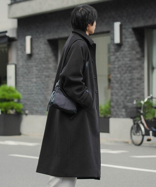 SENSE OF PLACE by URBAN RESEARCH(センスオブプレイスバイアーバンリサーチ)の「『ユニセックス』バルマカーンルーズコート(ステンカラーコート・メンズ・BLACK/D.BROWN/BLUE/BRN×BLK・M/L)」の10枚目の写真