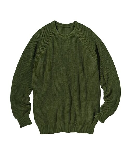 nissen（ニッセン）の「ローゲージ畦編ラグランスリーブセーター【大きいサイズ有】（ニット/セーター・メンズ・ダークオレンジ/カーキ/ネイビー・M/L/LL/3L/4L/5L/6L/8L/10L）」の8枚目の写真