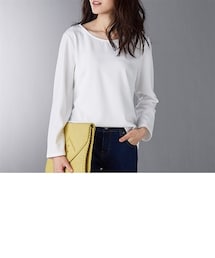 nissen | 【ジャージーシリーズ】カットソープレーンＴブラウス（セットアップ対応）(シャツ/ブラウス)