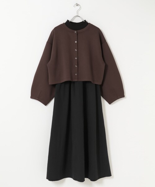 ITEMS URBANRESEARCH(アイテムズ アーバンリサーチ)の「『イージーケア』マルチWAYダンボールカーディガンワンピース(ワンピース・レディース・GRY/BRN・Free)」の22枚目の写真