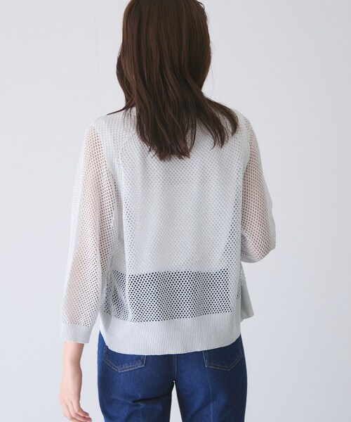 Jayro（ジャイロ）の「メッシュアミニットカーディガン（カーディガン/ボレロ・レディース・ブラック/ライトグレー/ホワイト系・F）」の21枚目の写真