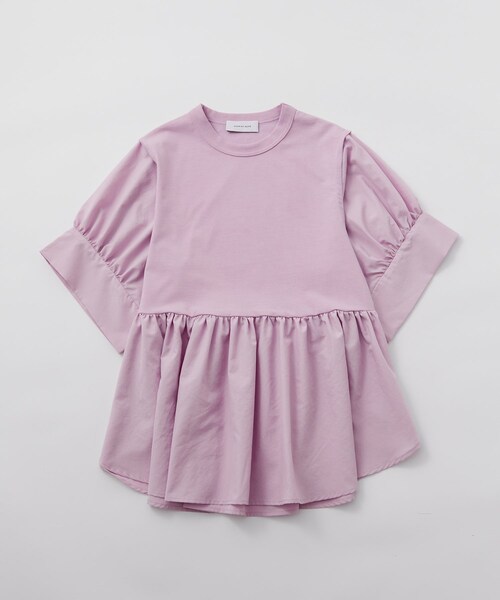 ADAM ET ROPE'（アダムエロペ）の「【サステナブル・UVカット】バウンスカフスプルオーバー（Tシャツ/カットソー・レディース・ブラック/ホワイト/ピンク/ベージュ・F）」の14枚目の写真