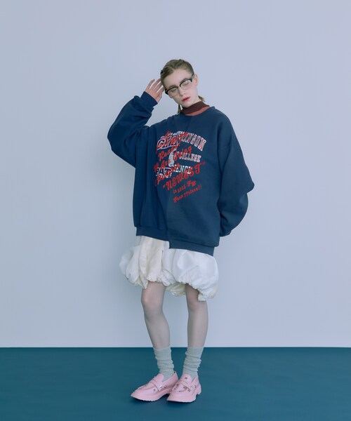 THE GOODLAND MARKET（ザグッドランドマーケット）の「77circa　2fabric 2way balloon SK（スカート・レディース・white/black・one）」の13枚目の写真