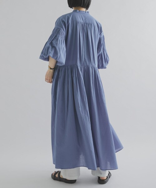 THE GOODLAND MARKET（ザグッドランドマーケット）の「FANAKA　ロングドレス（ワンピース・レディース・OFF WHITE/BLACK/BLUE・Free）」の20枚目の写真