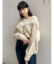 EMODA | ランダムフリンジショートニット(ニット/セーター)