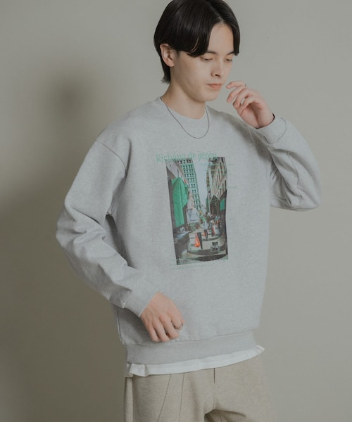 SENSE OF PLACE by URBAN RESEARCH(センスオブプレイスバイアーバンリサーチ)の「City graphic crew-neck Sweat(スウェット・メンズ・BLACK/GRAY/BLUE・M/L)」の2枚目の写真