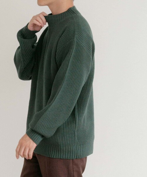 ITEMS URBANRESEARCH（アイテムズ アーバンリサーチ）の「マシンウォッシャブル 片畦モックネックニット（ニット/セーター・メンズ・IVO/CML/GRN/BLU/BLK・M/L）」の22枚目の写真