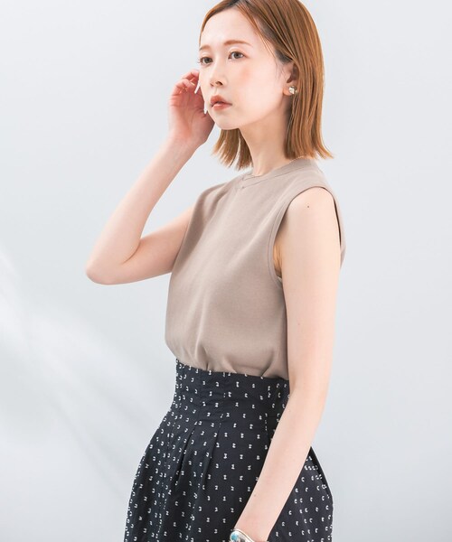 URBAN RESEARCH ROSSO（アーバンリサーチロッソ）の「総針タンクトップ（タンクトップ・レディース・lightgray/sand/black・FREE）」の14枚目の写真