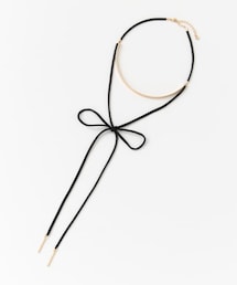 メタルUバー×スエードリボンチョーカー∴