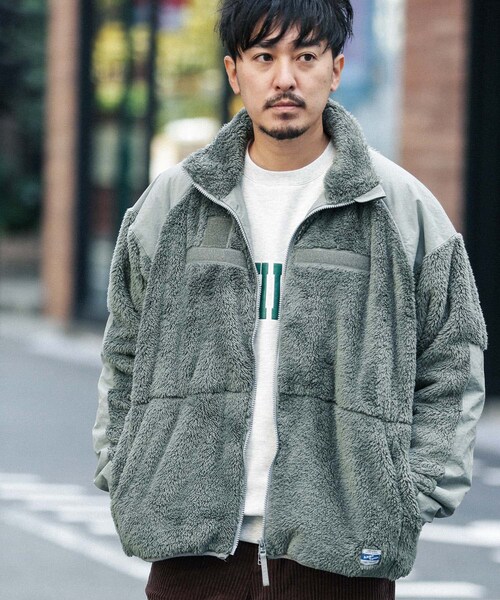 URBAN RESEARCH Sonny Label（アーバンリサーチサニーレーベル）の「ARMY TWILL　Fleece blouson（ブルゾン・メンズ・KHAKI/BLACK・M/L）」の3枚目の写真