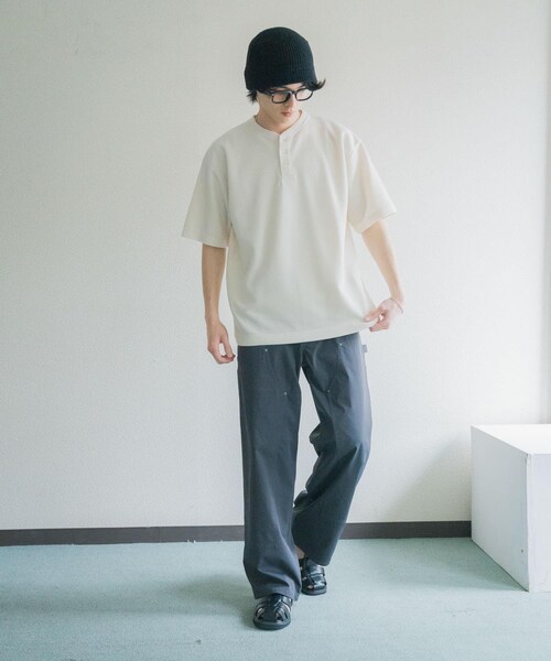 SENSE OF PLACE by URBAN RESEARCH（センスオブプレイスバイアーバンリサーチ）の「ヘンリーネックカノコプルオーバー（Tシャツ/カットソー・メンズ・IVORY/BLACK/GRAY・M/L）」の8枚目の写真