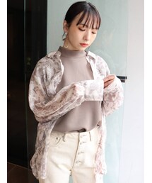 MURUA | ボリュームシアーフラワーシャツ(シャツ/ブラウス)