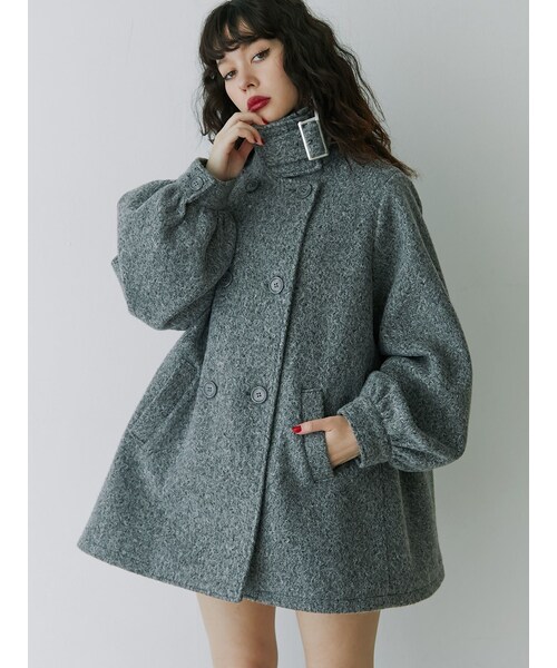 jouetie（ジュエティ）の「Aラインミドルコート（その他アウター・レディース・アイボリー/グレー/ブラック/ブルー/ピンク・M）」の9枚目の写真