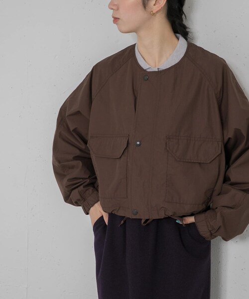 EKAL(エカル)の「THE NORTH FACE PURPLE LABEL 65/35 Field Cropped Jacket(ブルゾン・レディース・A GRAY/BROWN・S/M)」の2枚目の写真