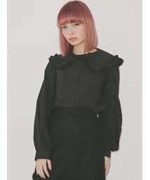 merry jenny | フリルカラーパフスリーブブラウス(シャツ/ブラウス)