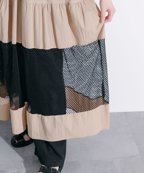 THE GOODLAND MARKET（ザグッドランドマーケット）の「old honey　-OH- 72℃ dress（ワンピース・レディース・beige/white・FREE）」の8枚目の写真