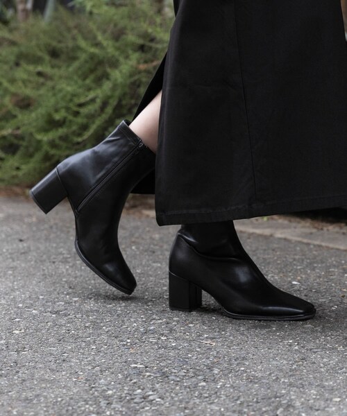 SENSE OF PLACE by URBAN RESEARCH（センスオブプレイスバイアーバンリサーチ）の「『消臭』スクエアトウセンターシームストレッチブーツ（ブーツ・レディース・SUEDE/BLACK/SILVER・S/M/L）」の20枚目の写真